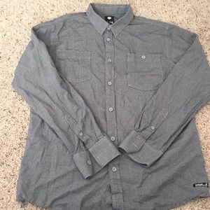 Men’s grey button up